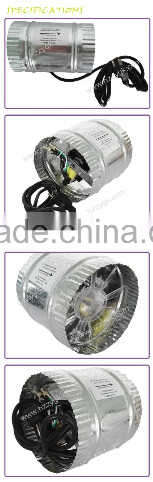 Galvanized Steel Agriculture & Greenhouse Ventilation Fan/Hot Industrial AIr Blower Fan