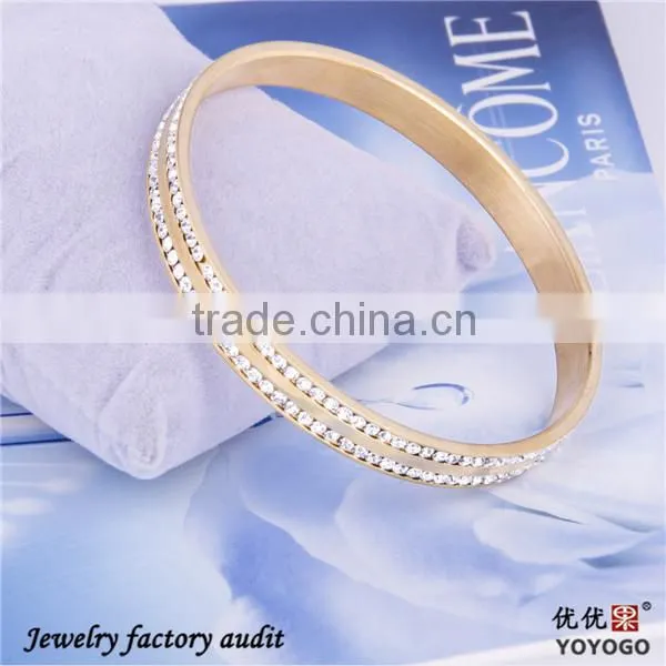 2014 Metal Charms Rhinestone Bow New Stainless Steel Bracelet