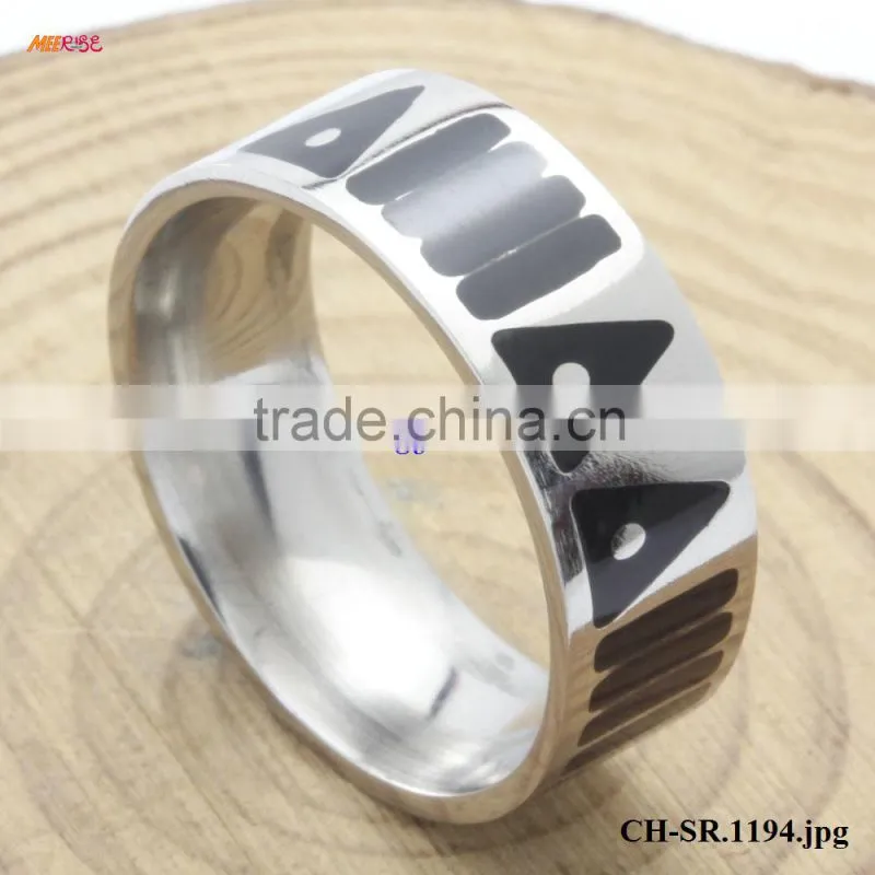 Fine Jewelry High Polished Titanium Steel Gear Ring Mens