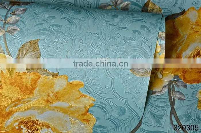 foam backed vinyl wallpaper with big flower
