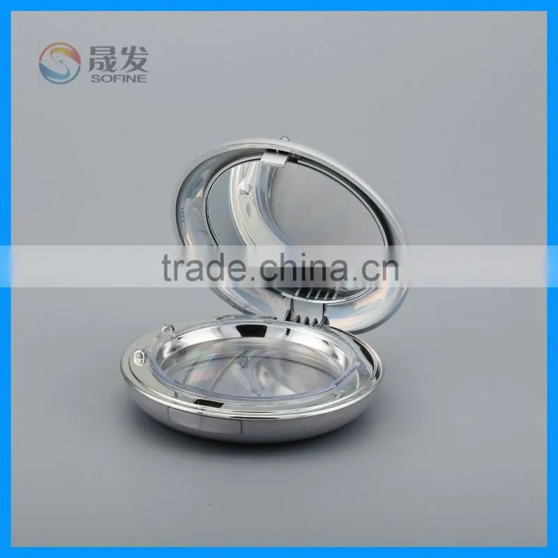 Plastic powder compact packaging empty powder compact