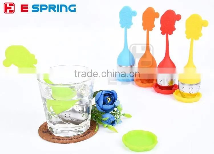 Gift Promotion Father Christmas Design Silicone Tea Infuser Bottle