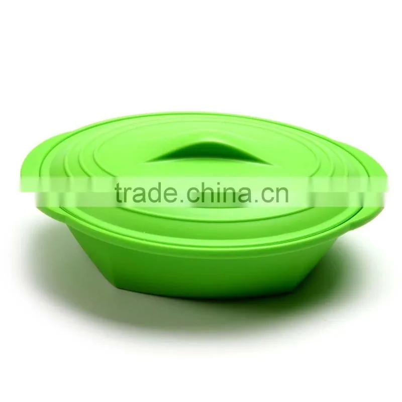 Non-porous, odor resistant, food safe, fda approved Silicone Steamer with Insert