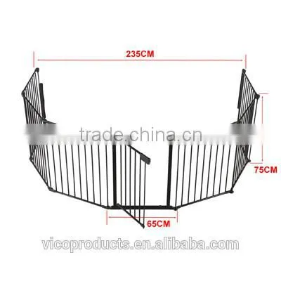 Metal Fire Gate Fireplace Fence Baby Safety Fence Hearth Gate