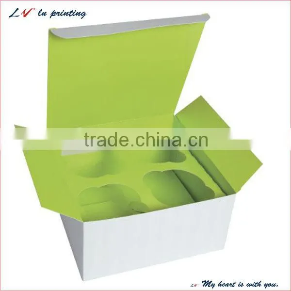 folding cupcake box for cake sale / folding paper cupcake box / handmade folding cupcake box