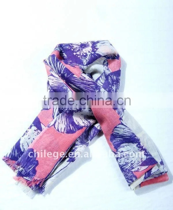 long wool printed ladies neck design/long neck scarves