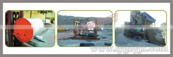 CTG belt conveyor cooperated dry magnetic roller