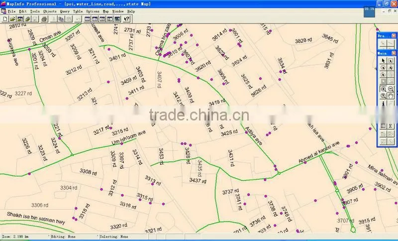 Azerbaijan digital electronic MapInfo map