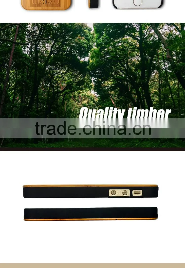 Colorful painting PC+wood case for iphone 6, new arrival back cover case For iphone 7
