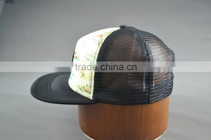 Cheap custom printed flat brim snapback cap