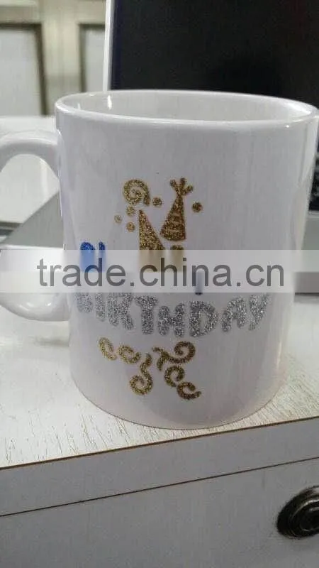 glitter heart and star shape sticker