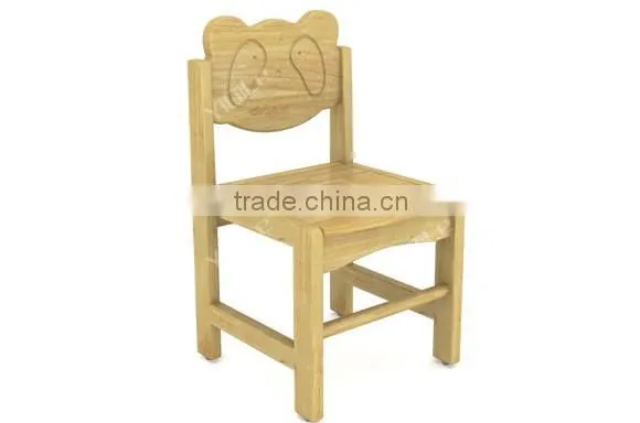 Wholesale eco-friendly pine material children wooden chair for sale