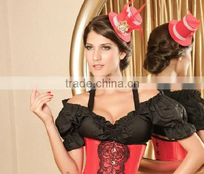 MYLOVE red fascinator clip 9cm hat hair fascinators MLGM051