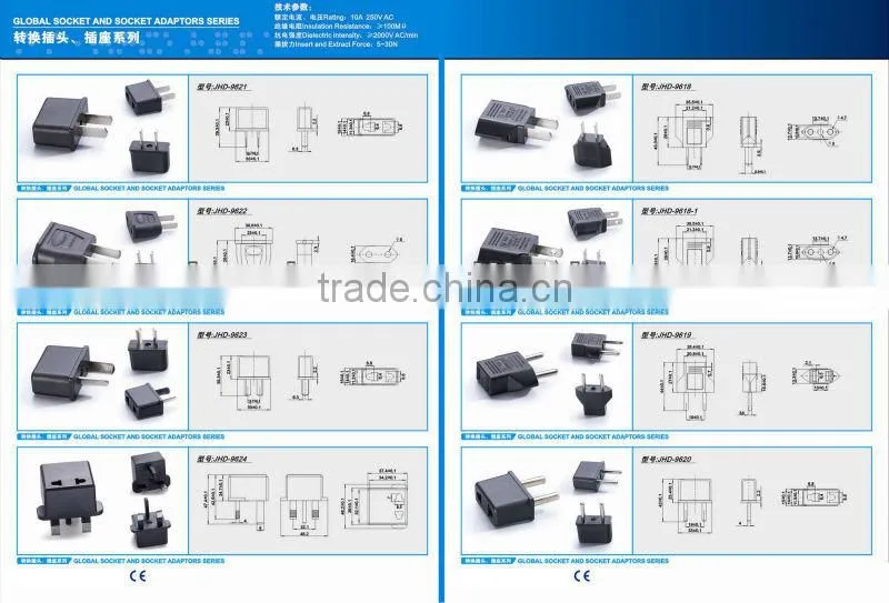 New products China alibaba 2016 Euro to Japan Korea US travel plug adapter,travel adapter plug korea