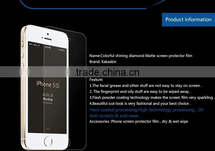 Diamond screen protector shield film for IPad air
