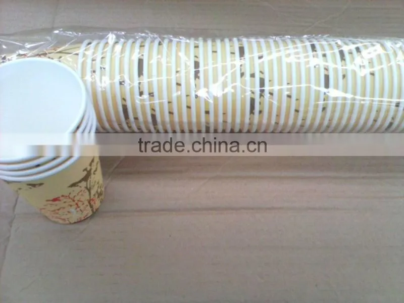 wholesale logo print single wall PE coated paper coffee cups