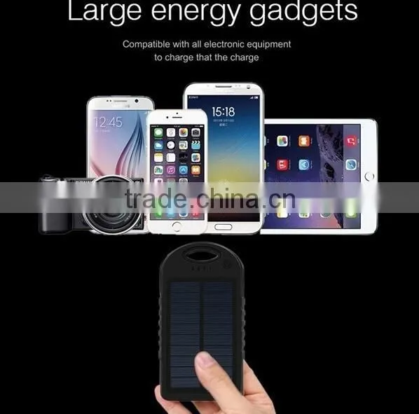 China hot sell product waterproof mobile phone solar power bank charger 8000mah