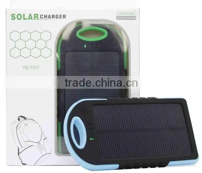 China hot sell product waterproof mobile phone solar power bank charger 8000mah