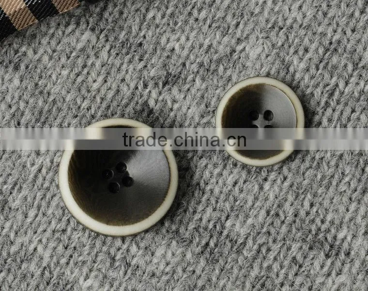 4 Holes Natural Dark Brown Corozo Nut Suit Buttons