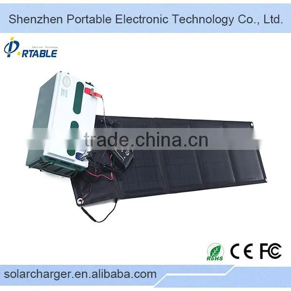40W waterproof foldable solar panel for hiking, camping