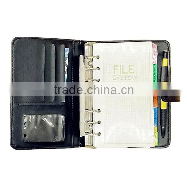 Leather best business planner organizer with calculator