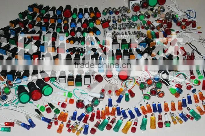 8mm led light indicator lamp light switch kit colourful motorcycle led tail light with turn signal