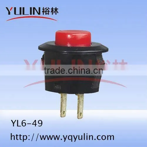YL6-47 10mm 2 pin mini push button lamp switches