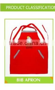 100% Polyester High Quality white Apron With Pocket