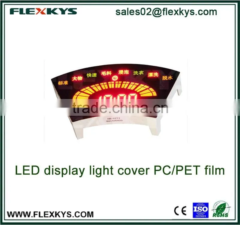 LED display module black resistant PC film that changes color