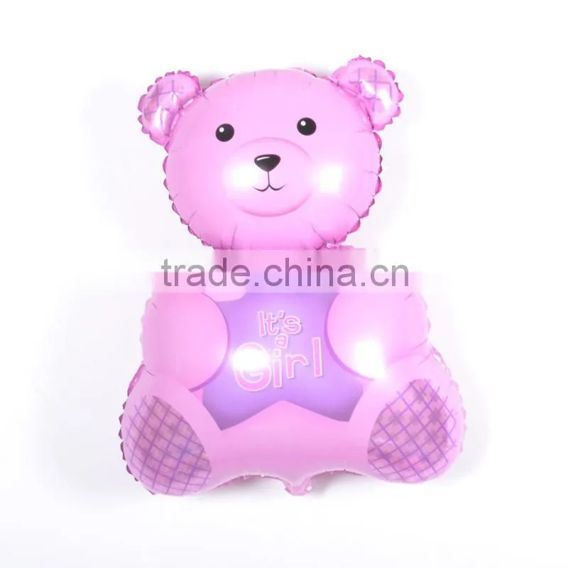 Promotional colorful inflatable balloon, shine helium balloon, printed baby/child bear balloon