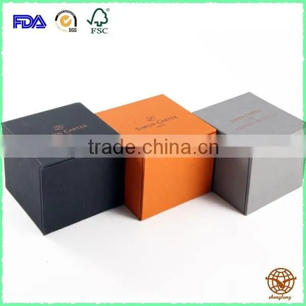 2016 New Matte Custom Made Logo Printed Clamshell cardboard Jewelry box