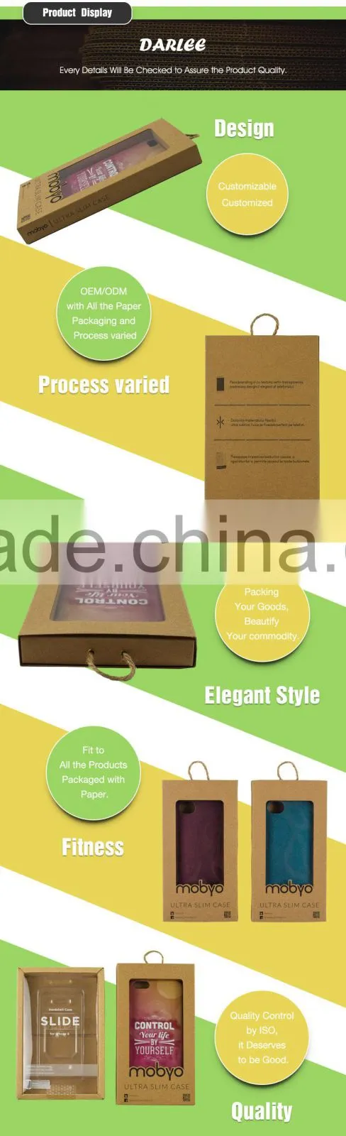 Wholesale best price custom design kraft paper box for iphone 5 6 7 case
