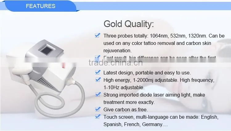 Wholesale portable tattoo removal e-light ipl rf+nd yag laser multifunction machine for skin care