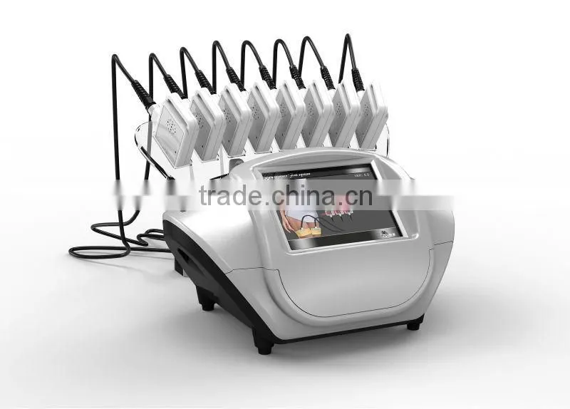 8 big pads and 2 small pads laser treatment lipo fat reducing machine