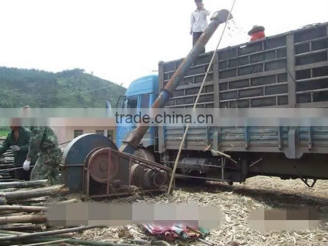 Timber barking machine in the forest