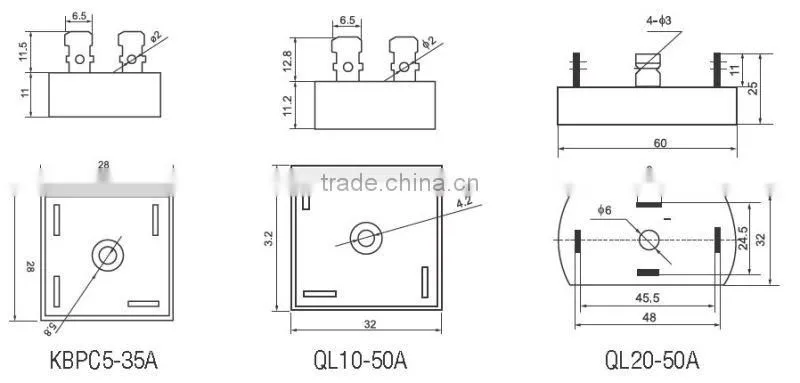 35A 1000V KBPC 3510 Bridge capacitor