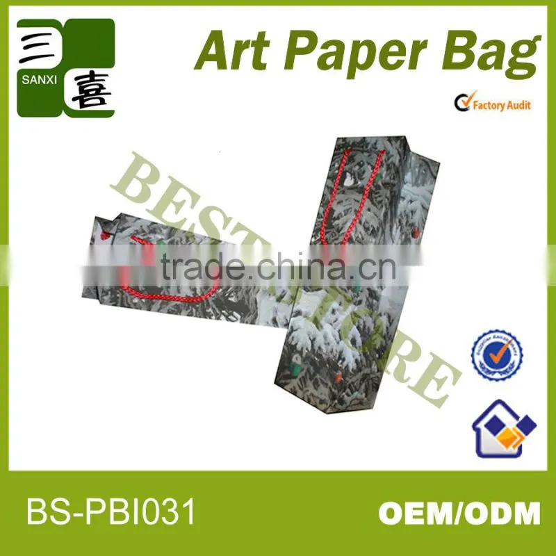 Shanghai kraft paper bag for red wines packaging supplier