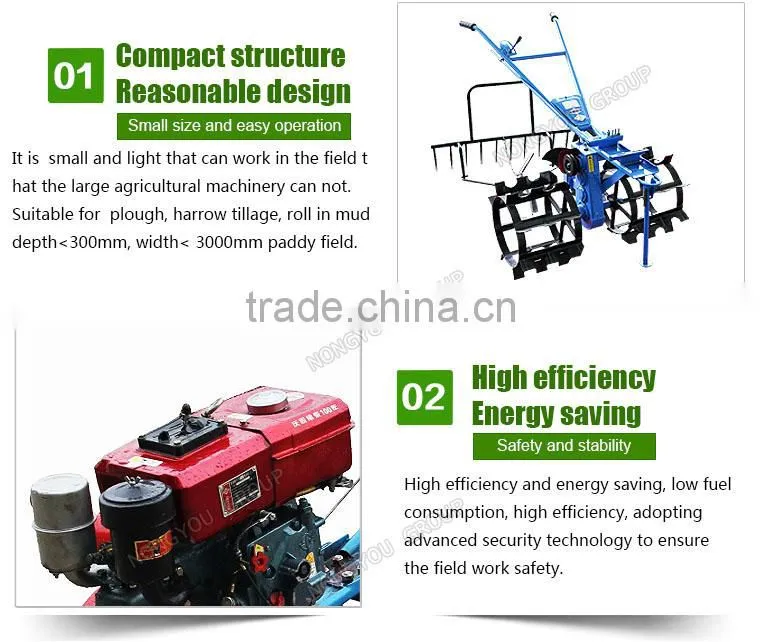 Chinese OEM Manual Tiller Hand Rotary Cultivator Low Price Hand Plough Machine For Paddy Field 1Z-20