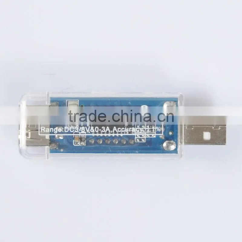 2017 New design USB Power Amp Meter Tester Charging Voltage Current Multimeter Transparent