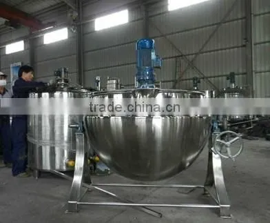 500L electric steam heating jacketed kettle vessel