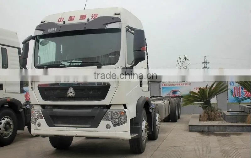 Howo T5G Panel Van Chassis 340HP 8X4 in Indonesia