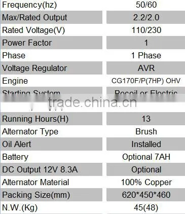 small gasoline generator fit for home use