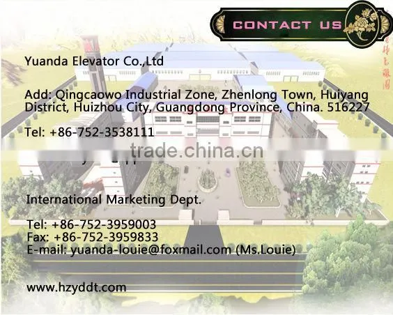yuanda passenger glass lift