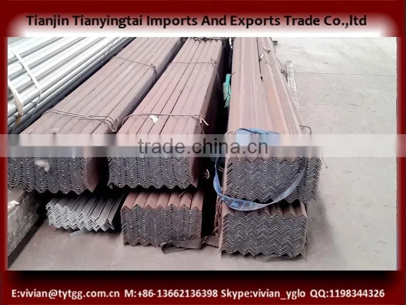 q235 unequal black steel angle with holes