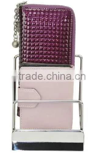 Wholesale price metal wallet display rack,display rack for handbags
