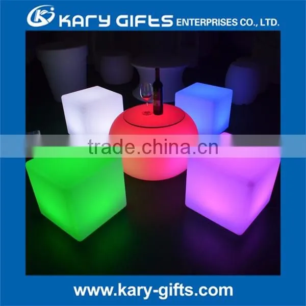 Multi-color Garden LED cube seat Plastic waterproof IP65 LED light cube