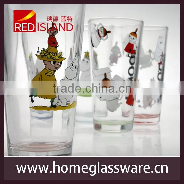 16oz larger tumbler print glass cup dinking cup