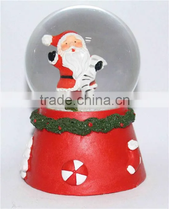 Resin christmas snow globe decoration
