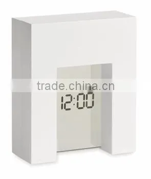 plastic multifunctional desk clock with transparent screen