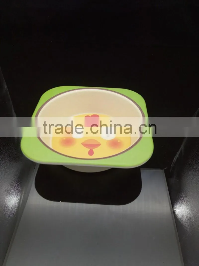 2016 hot selling biodegradable bamboo fibre kid's food bowl